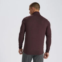 Ease Performance Half Zip | Oxblood Heather -Eminem Style V221HOX 3