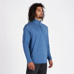 Ease Performance Half Zip | Sea Heather -Eminem Style V221HSE 4