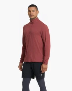 Ease Performance Half Zip | Currant Heather -Eminem Style V221HUT 2753