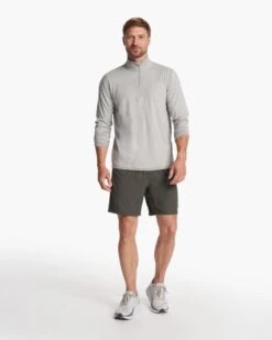 Ease Performance Half Zip | Light Heather Grey -Eminem Style V221LHG 4 11ca440f dd38 47cf 9221 91db4adb7b6a