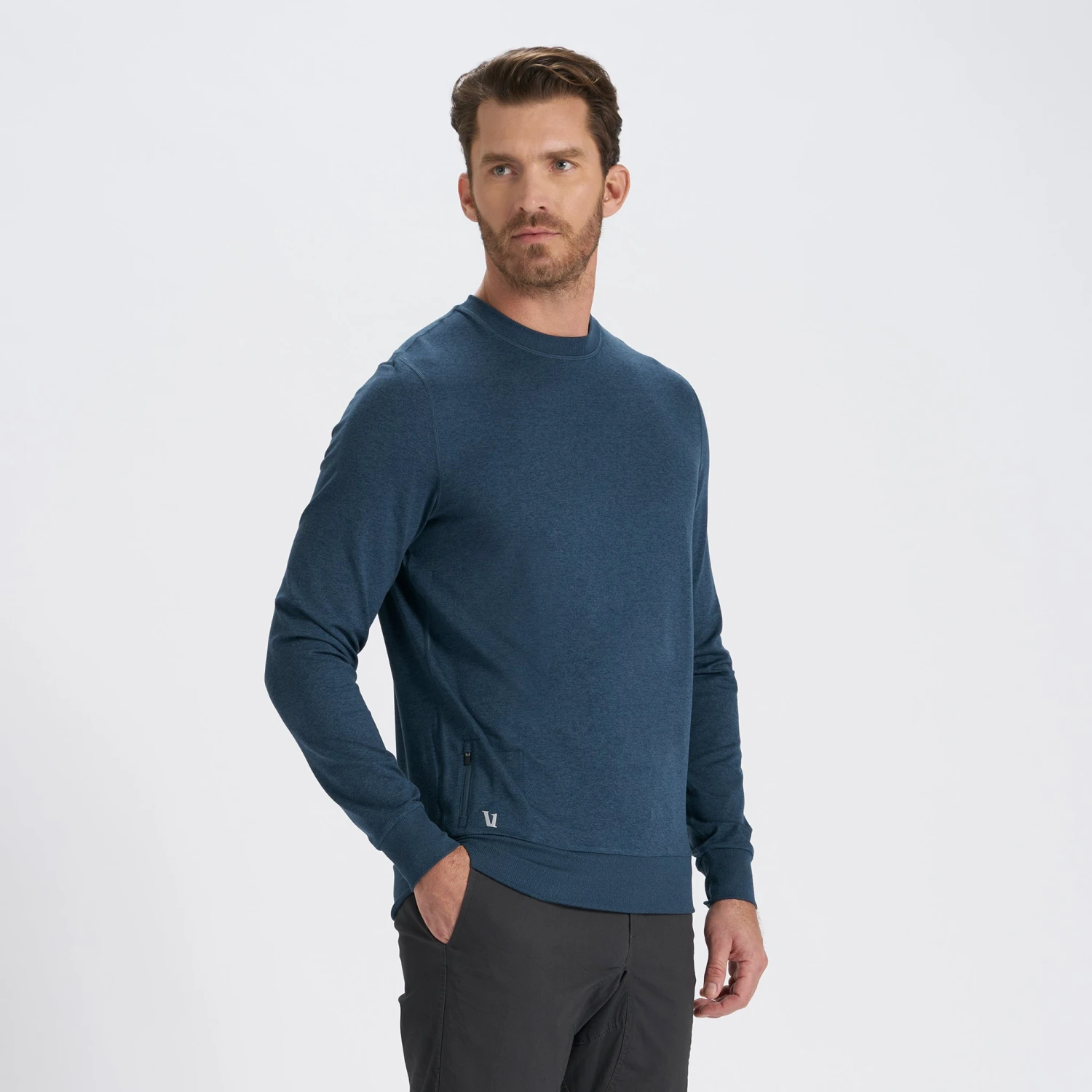 Ponto Performance Crew | Indigo Heather 2 Ponto Performance Crew | Indigo Heather - Image 2