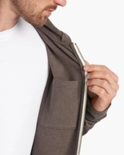 Coronado Hoodie | Cocoa Heather -Eminem Style V243COH FA23 M ECOMM fleece DETAIL 6