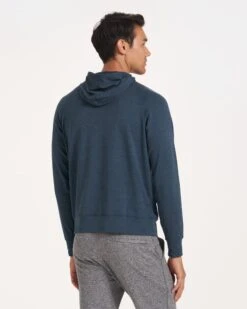 Ponto Performance Half Zip Hoodie | Indigo Heather -Eminem Style V244HAZ 3132