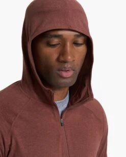Ponto Performance Half Zip Hoodie | Cedar Heather -Eminem Style V244HCD 00776