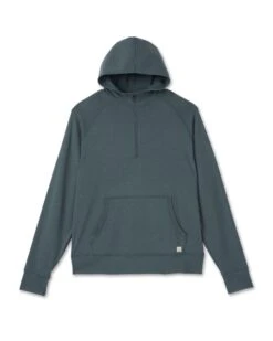 Ponto Performance Half Zip Hoodie | Lake Heather