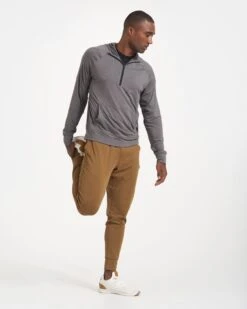 Ponto Performance Half Zip Hoodie | Smoke Heather 11 Ponto Performance Half Zip Hoodie | Smoke Heather -Eminem Style V244HSM 2823