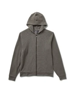 Performance Waffle Zip Hoodie | Dusty Pine