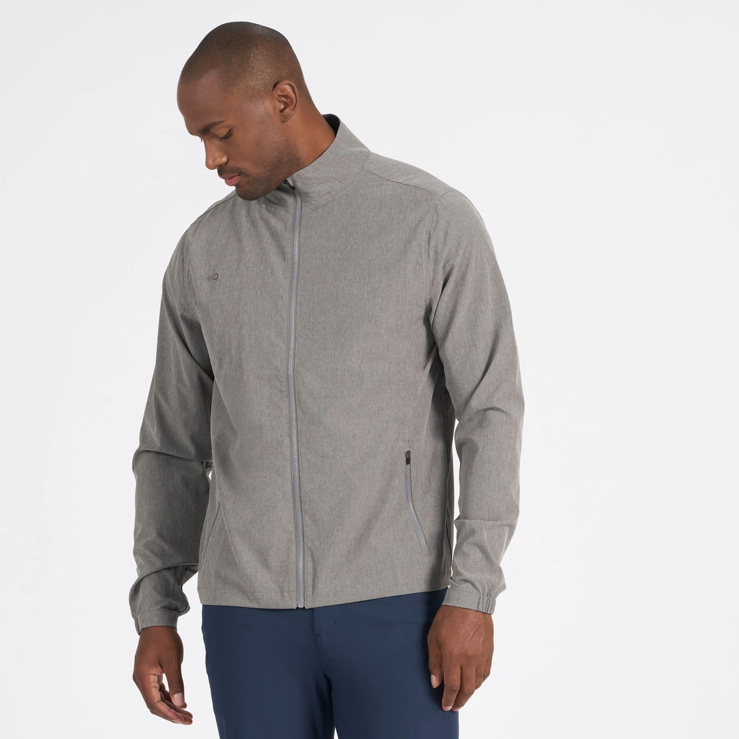Venture Track Jacket | Grey Linen Texture 2 Venture Track Jacket | Grey Linen Texture - Image 2
